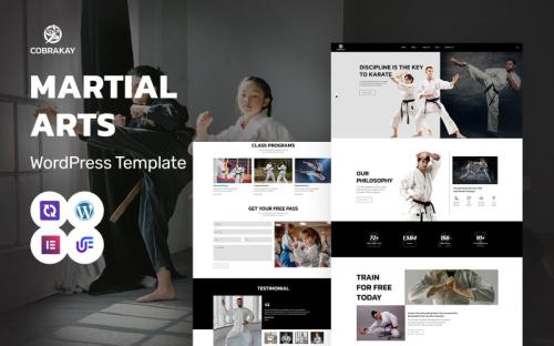 Cobra Kay - Martial Arts School And Training WordPress Elementor Theme theme free